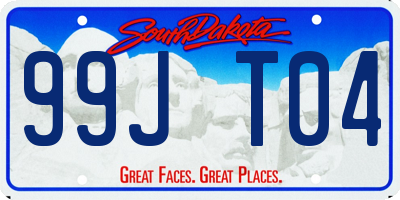 SD license plate 99JT04