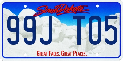 SD license plate 99JT05