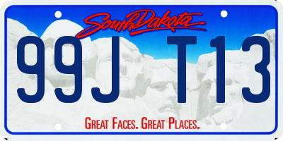 SD license plate 99JT13