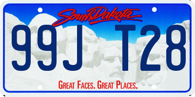 SD license plate 99JT28