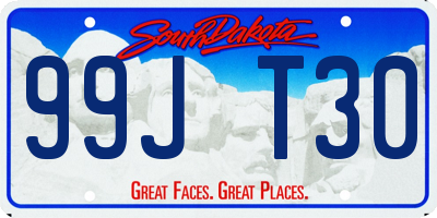 SD license plate 99JT30