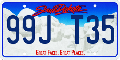 SD license plate 99JT35