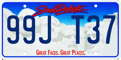 SD license plate 99JT37