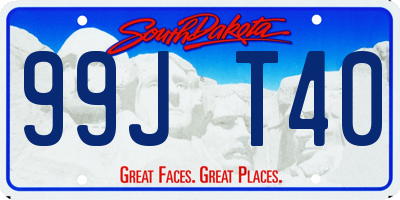 SD license plate 99JT40