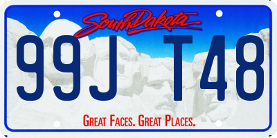 SD license plate 99JT48