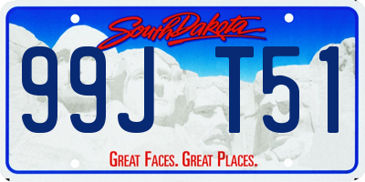 SD license plate 99JT51