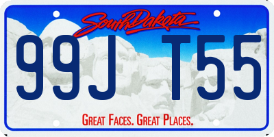 SD license plate 99JT55