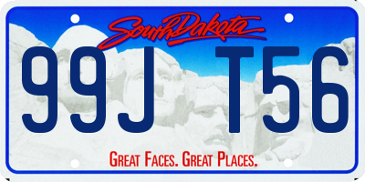 SD license plate 99JT56