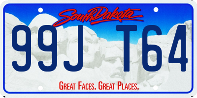 SD license plate 99JT64