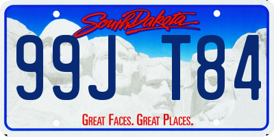 SD license plate 99JT84