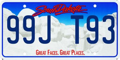 SD license plate 99JT93