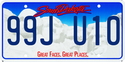 SD license plate 99JU10