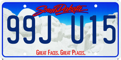 SD license plate 99JU15