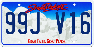 SD license plate 99JV16
