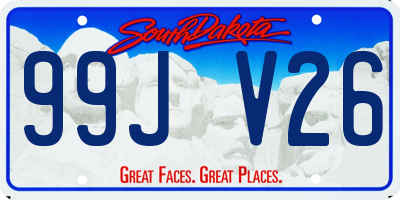 SD license plate 99JV26