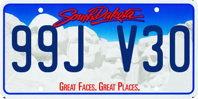 SD license plate 99JV30