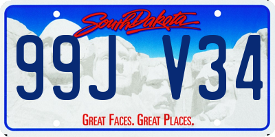 SD license plate 99JV34