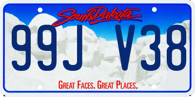 SD license plate 99JV38