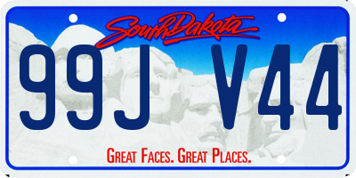 SD license plate 99JV44