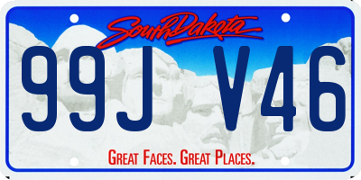 SD license plate 99JV46