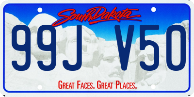 SD license plate 99JV50