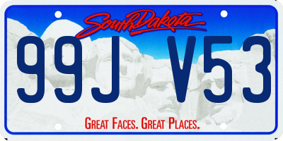 SD license plate 99JV53