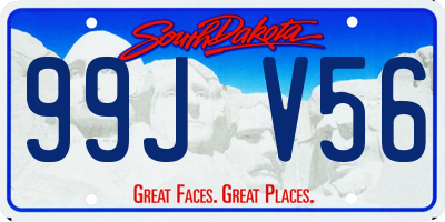 SD license plate 99JV56
