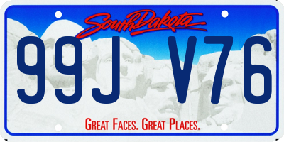 SD license plate 99JV76