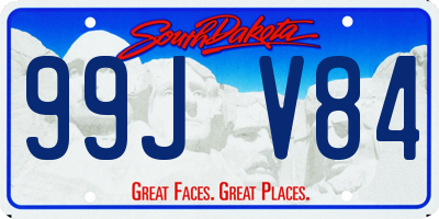 SD license plate 99JV84