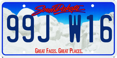 SD license plate 99JW16