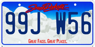 SD license plate 99JW56