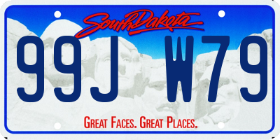 SD license plate 99JW79
