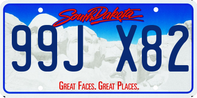 SD license plate 99JX82
