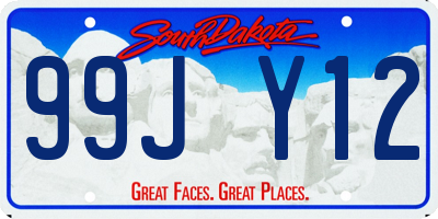 SD license plate 99JY12