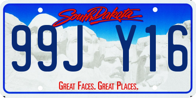 SD license plate 99JY16