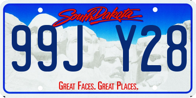 SD license plate 99JY28