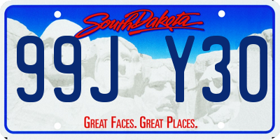 SD license plate 99JY30