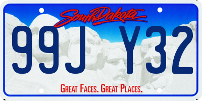 SD license plate 99JY32