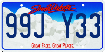 SD license plate 99JY33