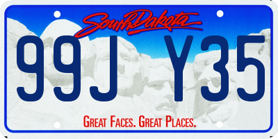 SD license plate 99JY35