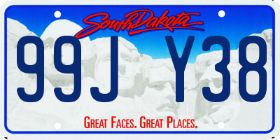 SD license plate 99JY38