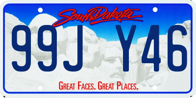 SD license plate 99JY46