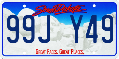 SD license plate 99JY49