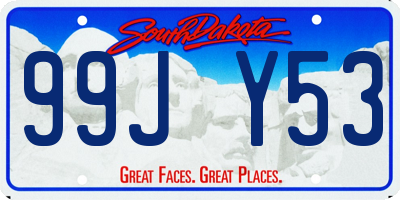 SD license plate 99JY53