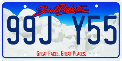 SD license plate 99JY55