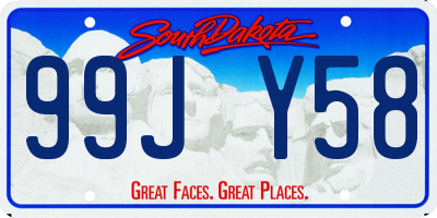 SD license plate 99JY58