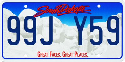 SD license plate 99JY59