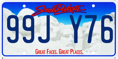 SD license plate 99JY76