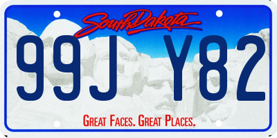 SD license plate 99JY82