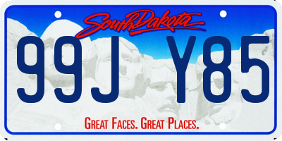 SD license plate 99JY85